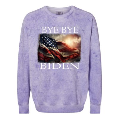 Bye Bye Biden Out Of Office 2024 Colorblast Crewneck Sweatshirt