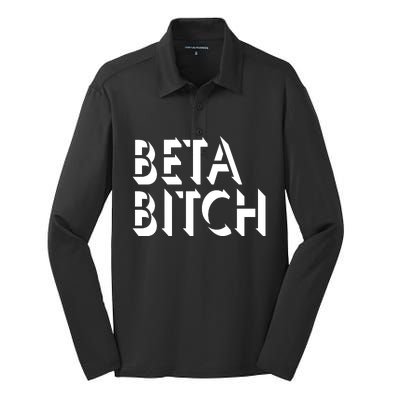 Beta Bitch Silk Touch Performance Long Sleeve Polo