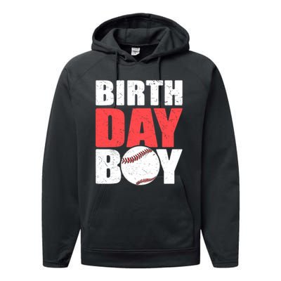 Birthday Boy Baseball Batter Catcher Pitcher Baseball Theme Performance Fleece Hoodie