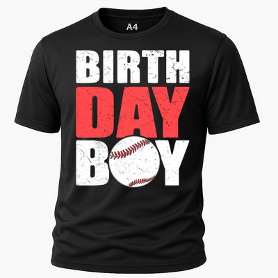 Birthday Boy Baseball Batter Catcher Pitcher Baseball Theme Cooling Performance Crew T-Shirt