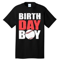 Birthday Boy Baseball Batter Catcher Pitcher Baseball Theme Tall T-Shirt