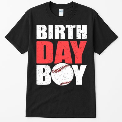 Birthday Boy Baseball Batter Catcher Pitcher Baseball Theme Tall T-Shirt