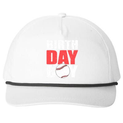 Birthday Boy Baseball Batter Catcher Pitcher Baseball Theme Snapback Five-Panel Rope Hat