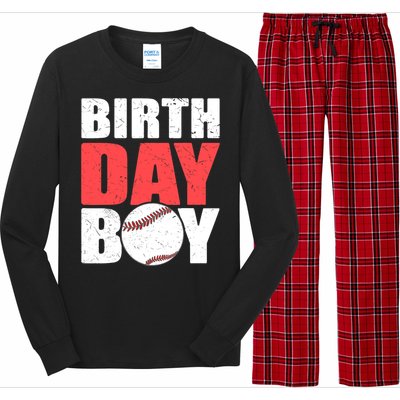 Birthday Boy Baseball Batter Catcher Pitcher Baseball Theme Long Sleeve Pajama Set