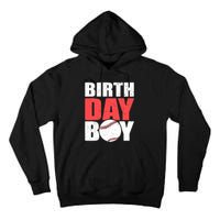 Birthday Boy Baseball Batter Catcher Pitcher Baseball Theme Tall Hoodie