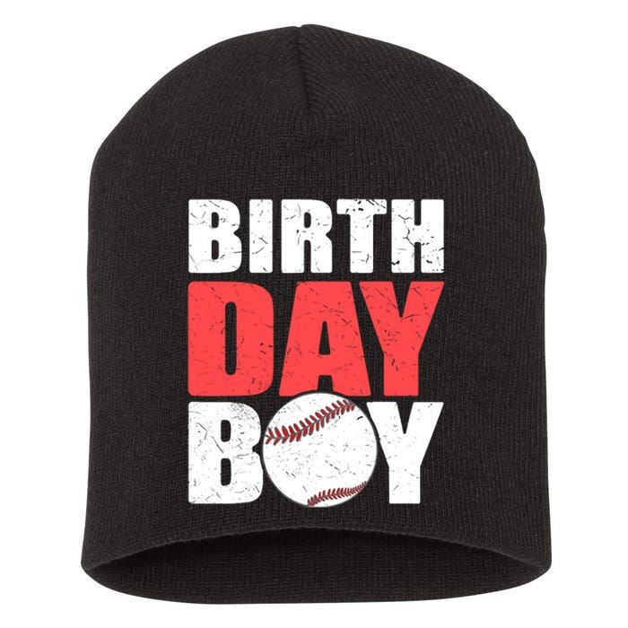 Birthday Boy Baseball Batter Catcher Pitcher Baseball Theme Short Acrylic Beanie