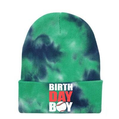 Birthday Boy Baseball Batter Catcher Pitcher Baseball Theme Tie Dye 12in Knit Beanie