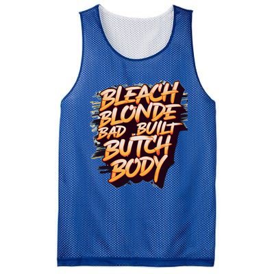 Bleach Blonde Bad Build Butch Body Funny Drama Funny Gift Mesh Reversible Basketball Jersey Tank