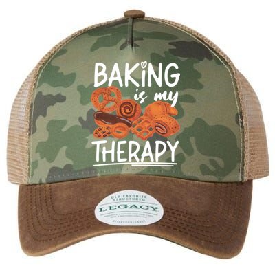 Bake Baking Bread Cookie Baking Is My Therapy Gift Legacy Tie Dye Trucker Hat