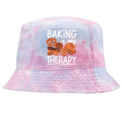 Bake Baking Bread Cookie Baking Is My Therapy Gift Tie-Dyed Bucket Hat