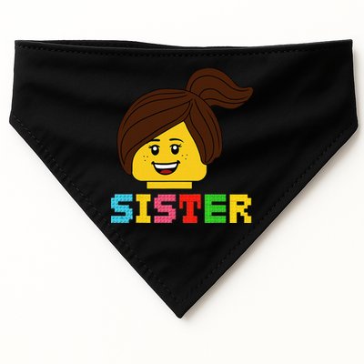 Building Bricks Blocks Sister Master Builder Family Matching USA-Made Doggie Bandana