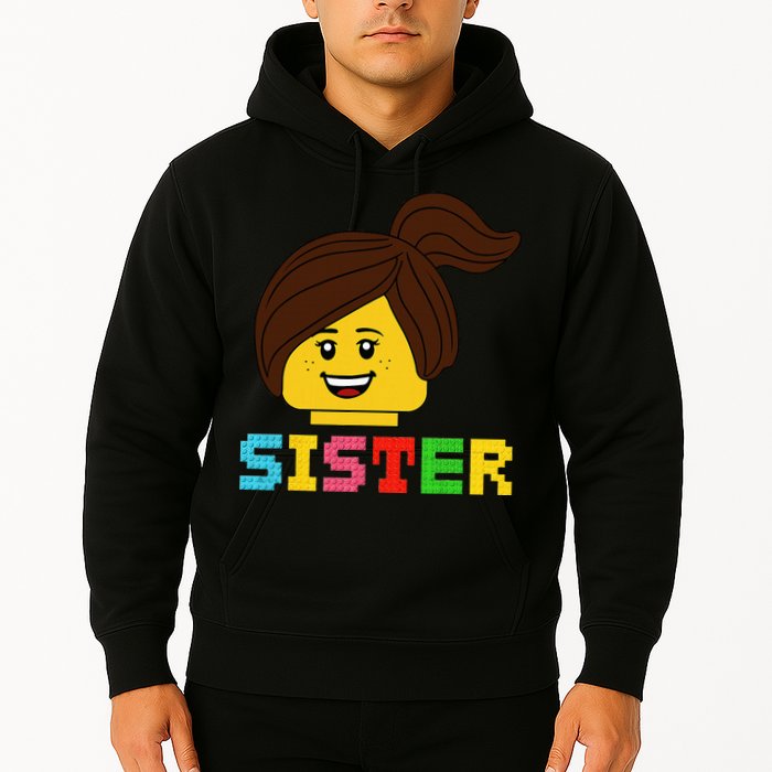 Building Bricks Blocks Sister Master Builder Family Matching Hoodie