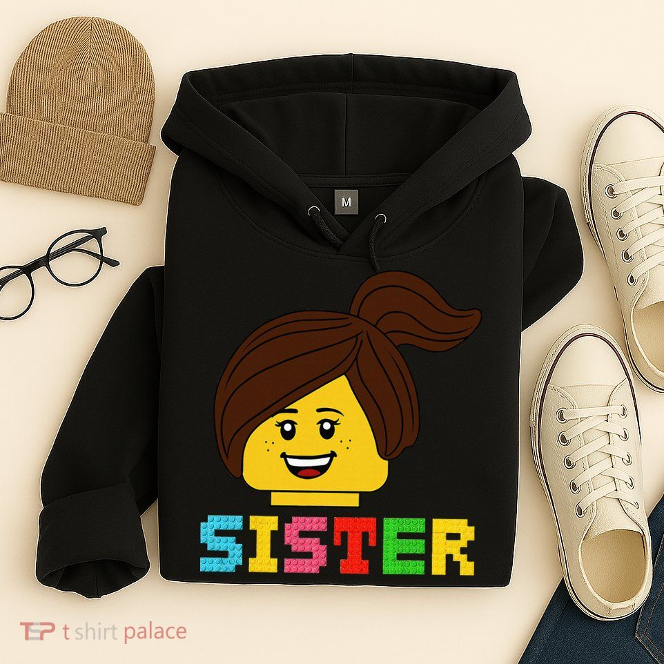 Building Bricks Blocks Sister Master Builder Family Matching Hoodie