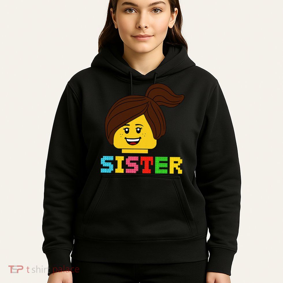 Building Bricks Blocks Sister Master Builder Family Matching Hoodie