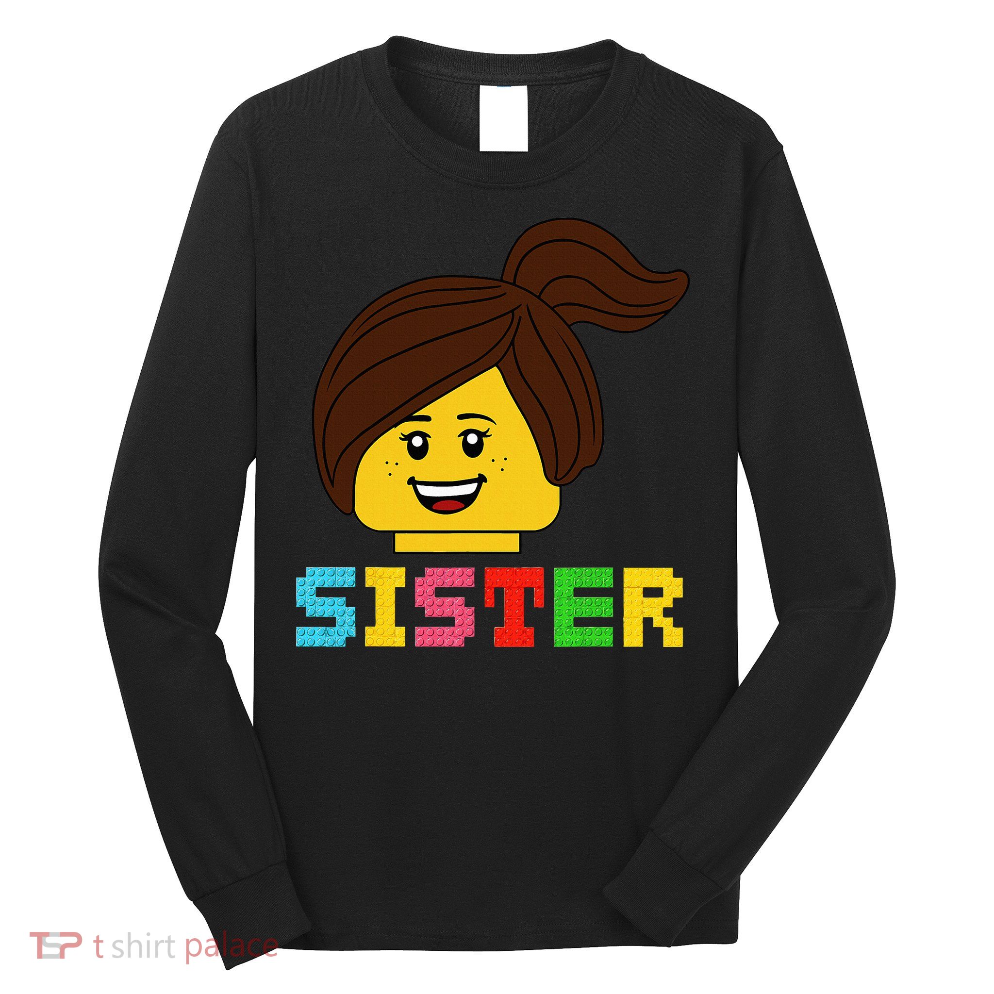 Building Bricks Blocks Sister Master Builder Family Matching Long Sleeve Shirt