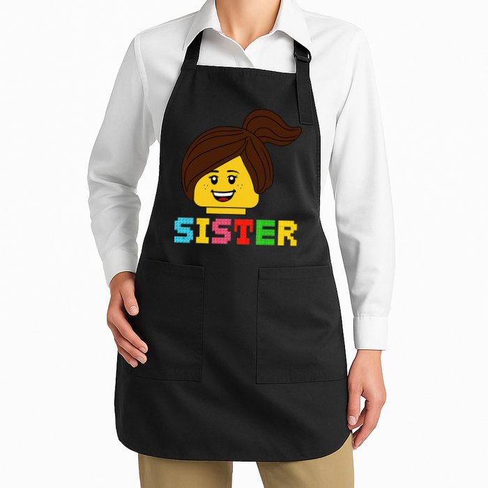 Building Bricks Blocks Sister Master Builder Family Matching Apron