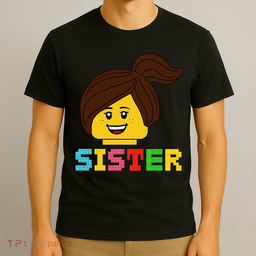 Building Bricks Blocks Sister Master Builder Family Matching T-Shirt