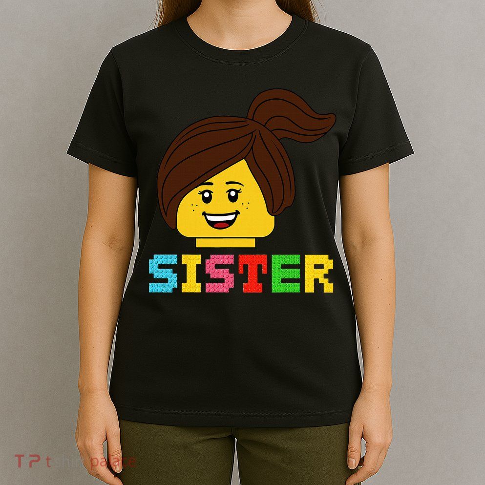 Building Bricks Blocks Sister Master Builder Family Matching T-Shirt
