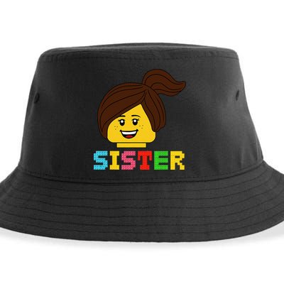 Building Bricks Blocks Sister Master Builder Family Matching Sustainable Bucket Hat