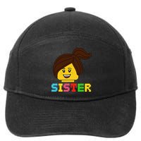 Building Bricks Blocks Sister Master Builder Family Matching 7-Panel Snapback Hat