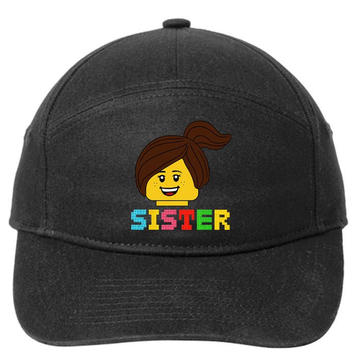 Building Bricks Blocks Sister Master Builder Family Matching 7-Panel Snapback Hat