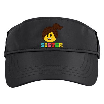 Building Bricks Blocks Sister Master Builder Family Matching Adult Drive Performance Visor
