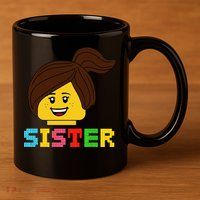 Building Bricks Blocks Sister Master Builder Family Matching 11oz C Handle Ceramic Mug