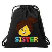 Building Bricks Blocks Sister Master Builder Family Matching Drawstring Bag