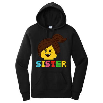 Building Bricks Blocks Sister Master Builder Family Matching Women's Pullover Hoodie