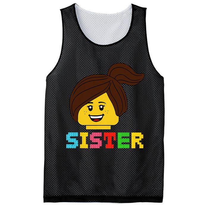 Building Bricks Blocks Sister Master Builder Family Matching Mesh Reversible Basketball Jersey Tank