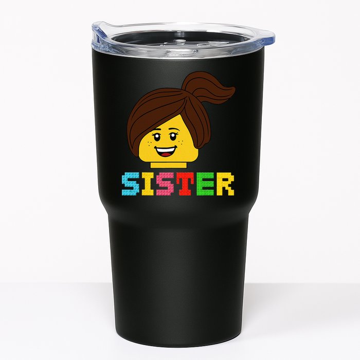 Building Bricks Blocks Sister Master Builder Family Matching Tumbler