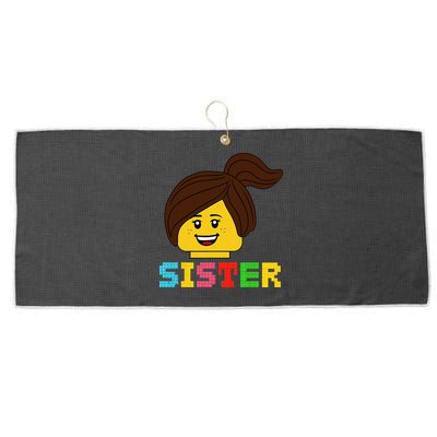 Building Bricks Blocks Sister Master Builder Family Matching Large Microfiber Waffle Golf Towel