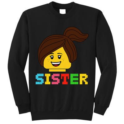 Building Bricks Blocks Sister Master Builder Family Matching Tall Sweatshirt