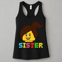 Building Bricks Blocks Sister Master Builder Family Matching Womens Tank Top