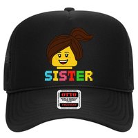 Building Bricks Blocks Sister Master Builder Family Matching Hat