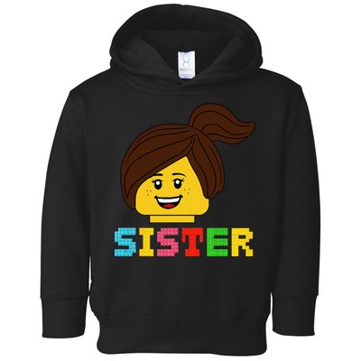 Building Bricks Blocks Sister Master Builder Family Matching Toddler Hoodie