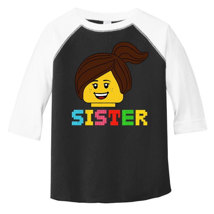 Building Bricks Blocks Sister Master Builder Family Matching Toddler Fine Jersey T-Shirt