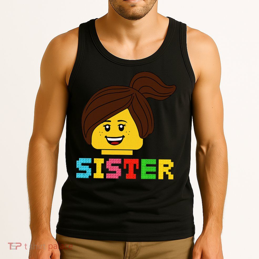 Building Bricks Blocks Sister Master Builder Family Matching Tank Top