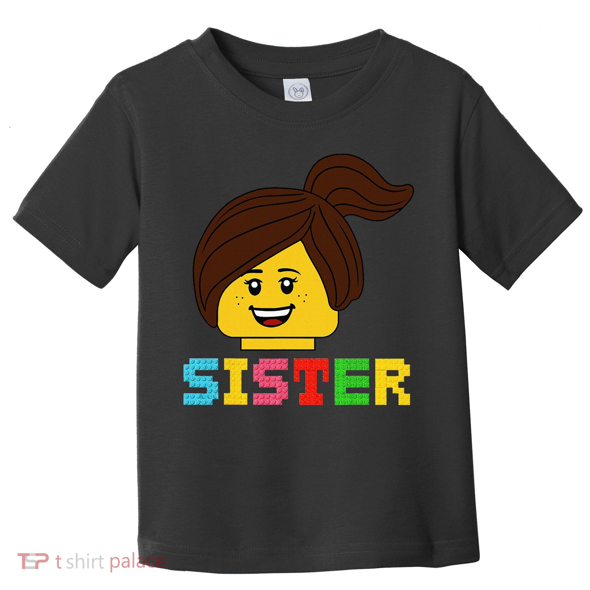 Building Bricks Blocks Sister Master Builder Family Matching Toddler T-Shirt
