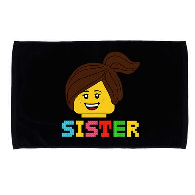 Building Bricks Blocks Sister Master Builder Family Matching Microfiber Hand Towel
