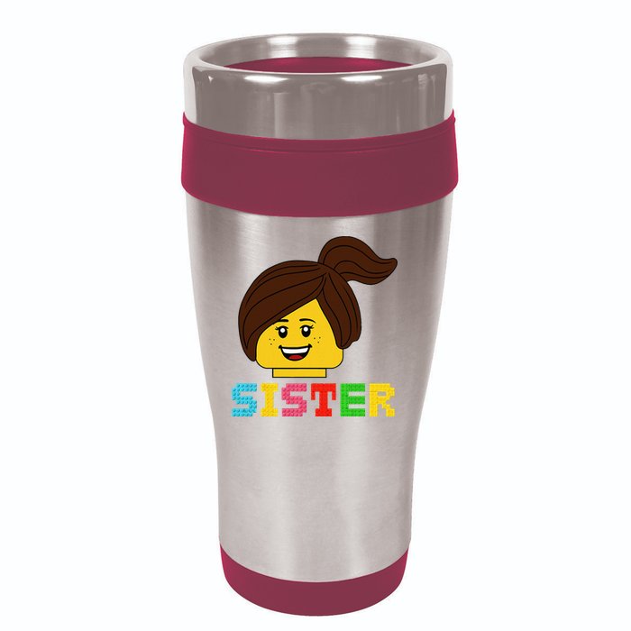 Building Bricks Blocks Sister Master Builder Family Matching 16oz Travel Tumbler