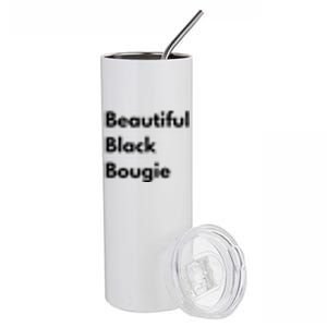 Beautiful Black Bougie Stainless Steel Tumbler