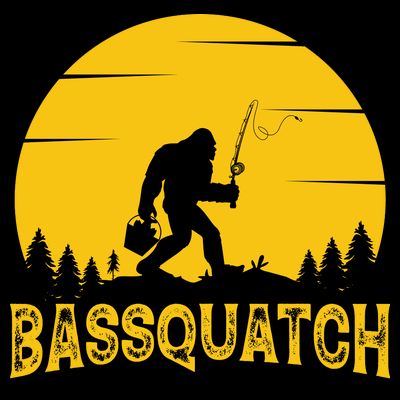 Bassquatch Bigfoot Bass Fishing T-Shirt