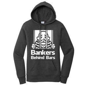 Bankers Behind Bars Bad For America Shitibank Were Felons Crooks Women's Pullover Hoodie