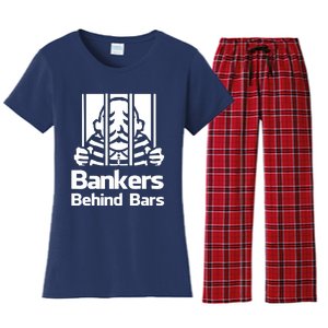 Bankers Behind Bars Bad For America Shitibank Were Felons Crooks Women's Flannel Pajama Set