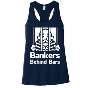 Bankers Behind Bars Bad For America Shitibank Were Felons Crooks Women's Racerback Tank