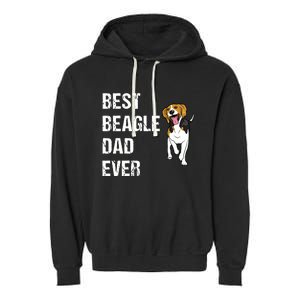 Beagle Best Beagle Dad Ever Garment-Dyed Fleece Hoodie