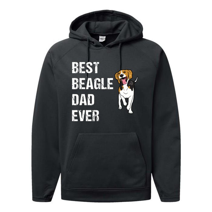 Beagle Best Beagle Dad Ever Performance Fleece Hoodie