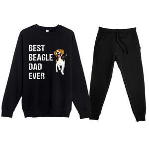 Beagle Best Beagle Dad Ever Premium Crewneck Sweatsuit Set