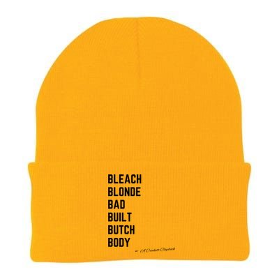 Bleach Blond Bad Built Butch Body Knit Cap Winter Beanie